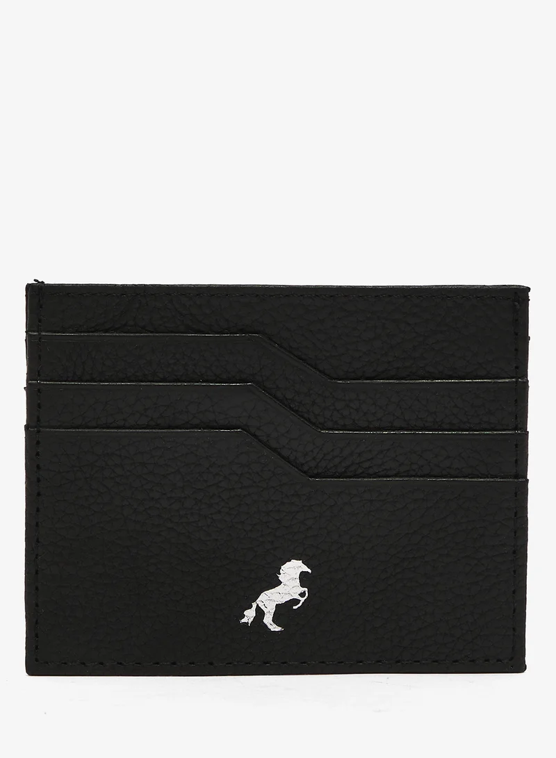 Genuine Leather Horse Logo Card Holder.